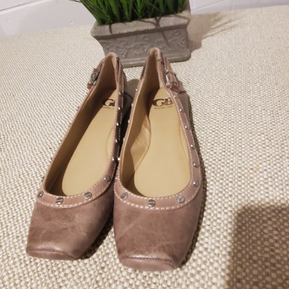 Giannini Bini Rose Taupe Flats Size 10,